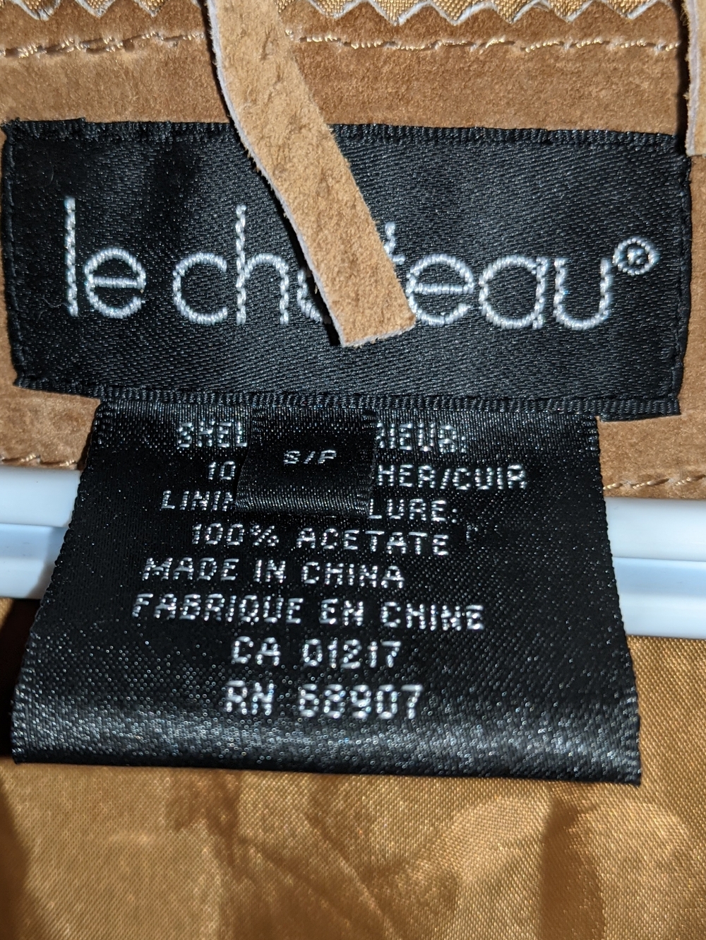 le chateau Tan Suede Fringe Trench Coat - Picture 7 of 7